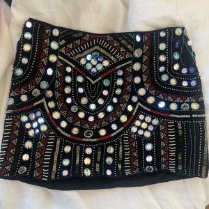 Parker Corsica Beaded Mini Skirt
